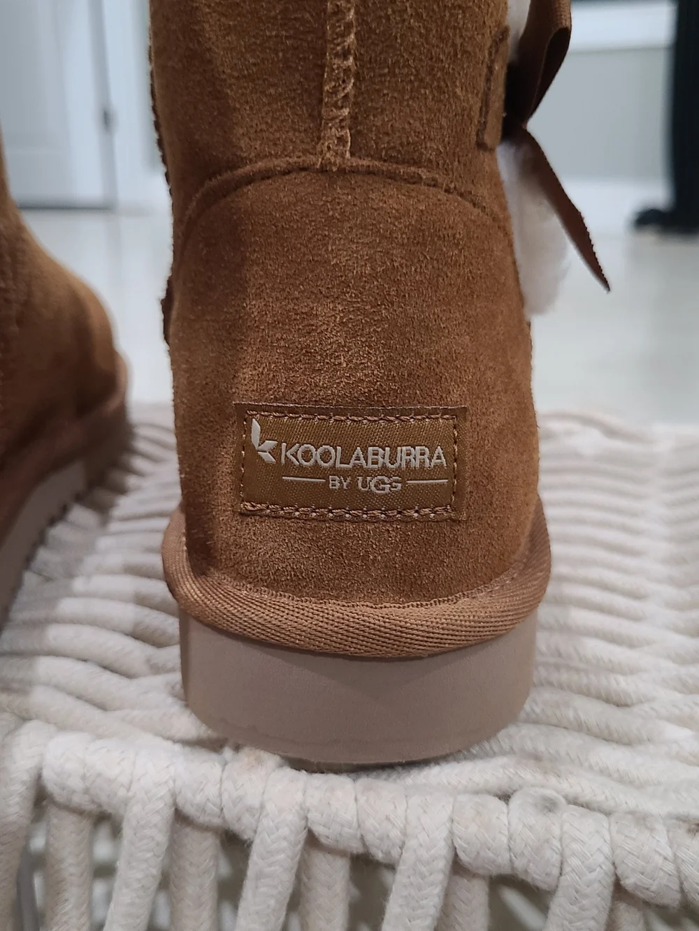 Koolaburra By UGG - Chestnut Suede  with Fur Trim and Side B